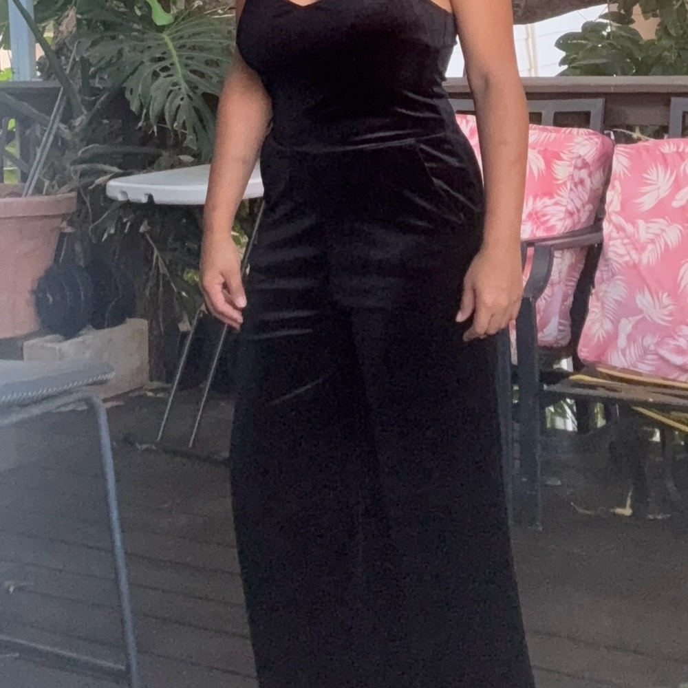 Sanctuary Black Velvet Jumpsuit